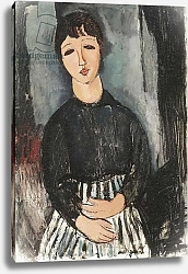 Постер Модильяни Амедео (Amedeo Modigliani) A Servant in a Striped Apron, 1916