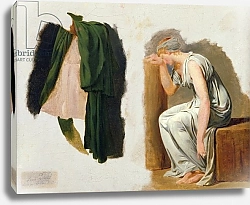 Постер Давид Жак Луи A green toga and Camille, study for 'The Oath of the Horatii'