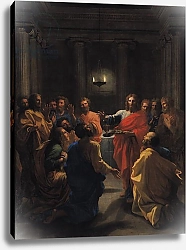 Постер Пуссен Никола (Nicolas Poussin) Christ Instituting the Eucharist, or The Last Supper, 1640