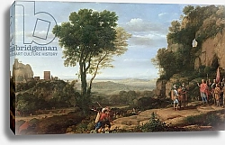 Постер Лоррен Клод (Claude Lorrain) Landscape with David at the Cave of Abdullam, 1658