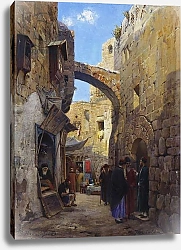 Постер Бауэрнфайнд Густав Street Scene in Jerusalem