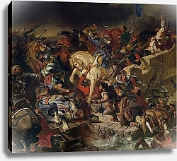 Постер Делакруа Эжен (Eugene Delacroix) The Battle of Taillebourg, 21st July 1242, 1837