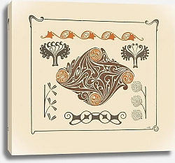 Постер Верней Морис Abstract design based on leaves and organic shapes