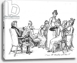 Постер Томсон Хью (грав) Illustration from 'Pride & Prejudice' by Jane Austen, edition published in 1894 2