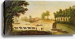 Постер Школа: Английская 18в. View of the Shepperton on the River Thames, after 1752