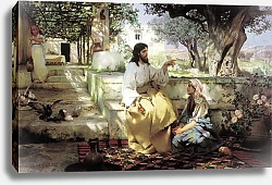 Постер Семирадский Генрих Христос у Марфы и Марии. 1886