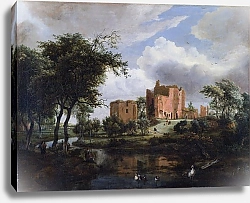 Постер Хоббема Мейндрат (Meindert Hobbema) Руины замка Бредерод