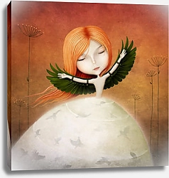 Постер Девушка с крыльями