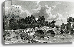 Постер Весталл Уильям (грав) Greta Hall and Keswick Bridge, engraved by E. Francis, 1842