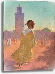 Постер Леви-Дюрмер Люсьен Petit enfant dans la cour d'une mosquée