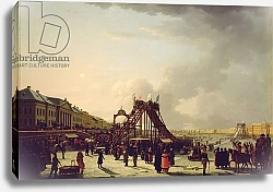 Постер Школа: Русская 19в. The rollercoasters on the Neva in St. Petersburg, 1803