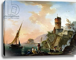 Постер Лакруа Чарьз View of a Mediterranean port