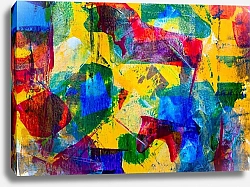 Постер Абстракция с яркими разноцветными мазками