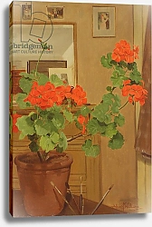 Постер Уильямс Альберт (совр) AB/319 Geraniums in a Studio Corner, 1948-49
