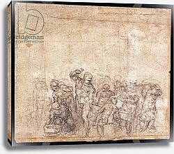 Постер Микеланджело (Michelangelo Buonarroti) Study of Figures for a Narrative Scene 2