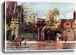 Постер Мэттисон Вильям Trinity College, gate and chapel, from the Broad St