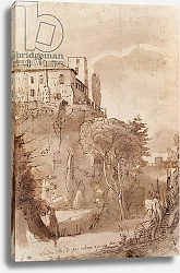 Постер Лоррен Клод (Claude Lorrain) A road outside the walls of Rome, c.1627-30