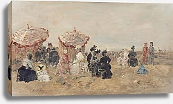 Постер Буден Эжен (Eugene Boudin) Villers, scene de la plage