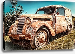 Постер Старый ржавый автомобиль