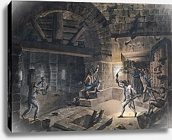 Постер Хауель Жан View of a cell in the Bastille at the moment of releasing prisoners on 14th July, 1789