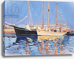 Постер Райт Дженнифер (совр) Moored Sailing Ships, Skagen, Denmark, 1999