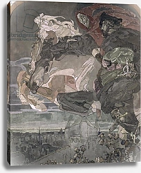 Постер Врубель Михаил The Flight of Faust and Mephistopheles, 1896