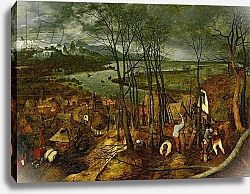 Постер Брейгель Питер Старший The Gloomy Day - Spring, 1559