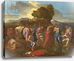 Постер Пуссен Никола (Nicolas Poussin) The Baptism of Christ, 1641-42