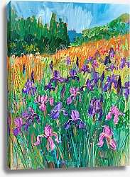 Постер Irises in Van Gogh style