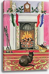 Постер Хамер Лавиния (совр) Fireside Scene at Christmas