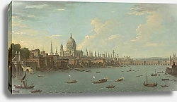 Постер Джоли Антонио Вид на Лондон, Темзу и собор Святого Павла