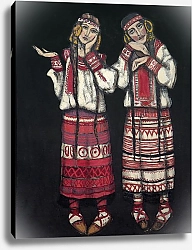 Постер Рерих Николай Две девушки. 1930