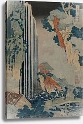 Постер Хокусай Кацушика Ono Waterfall on the Kiso Road