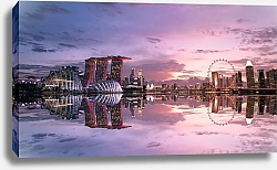 Постер Закат в заливе над Сингапуром