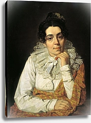Постер Венецианов Алексей Портрет М.А.Венециановой. 1810-е