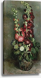 Постер Ван Гог Винсент (Vincent Van Gogh) Vase of Hollyhocks, 1886