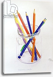Постер Берн Алан (совр) Coloured Pencils in a Jar, 1980