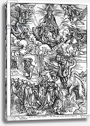 Постер Дюрер Альбрехт Scene from the Apocalypse, The seven-headed and ten-horned dragon