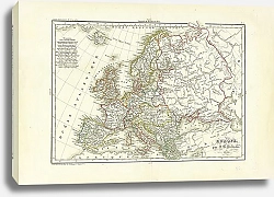 Постер Карта Европы, 1830г. 1