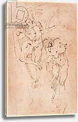 Постер Микеланджело (Michelangelo Buonarroti) Studies of Male Nudes