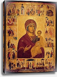 Постер Icon depicting the Virgin and Child