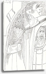 Постер Мескита Сэмюэль Figuur met een puntige neus en lange wimpers in profiel naar rechts