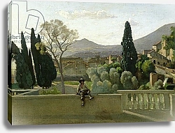 Постер Коро Жан (Jean-Baptiste Corot) The Gardens of the Villa d'Este, Tivoli, 1843