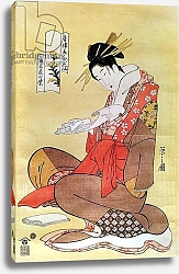 Постер Эйши Хосода Seated Woman Reading