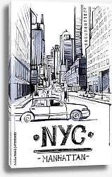 Постер Нью-Йорк, Манхэттен