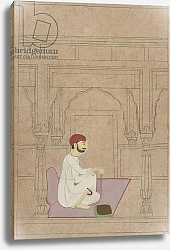 Постер Школа: Индийская 18в Meditating Ascetic, c.1730
