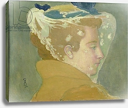 Постер Дени Морис Portrait of Marthe with a White Veil, 1894