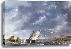 Постер Река Маас в Дордрехте в шторм