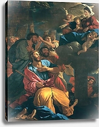 Постер Пуссен Никола (Nicolas Poussin) The Apparition of the Virgin the St. James the Great, c.1629-30