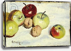 Постер Ренуар Пьер (Pierre-Auguste Renoir) Still Life with Apples and Walnuts, c.1865-70